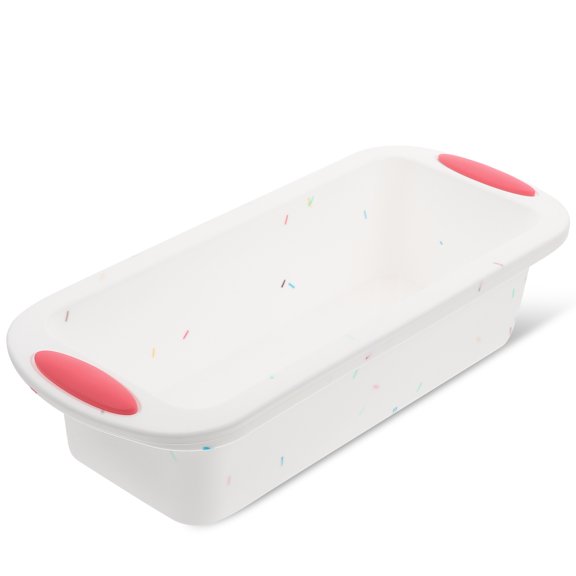 AURARMLET Non-Stick Silicone Bread Loaf Mold 27x12x6.5in White Rectangular Toast Baking Pan Set