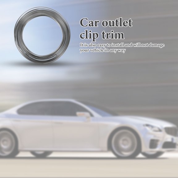 AURARMLET Silver Auto Vent Outlet Trim Strip Easy Install Damage Free Car Interior
