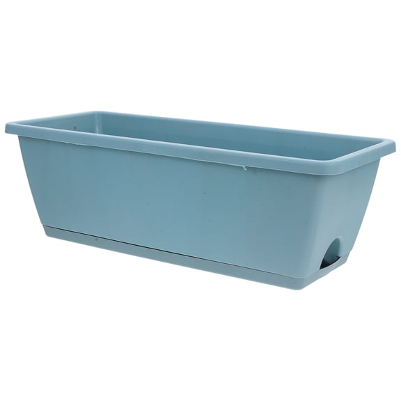 AURARMLET Garden Flower Planting Pots Resin Sky-blue 2 Sets