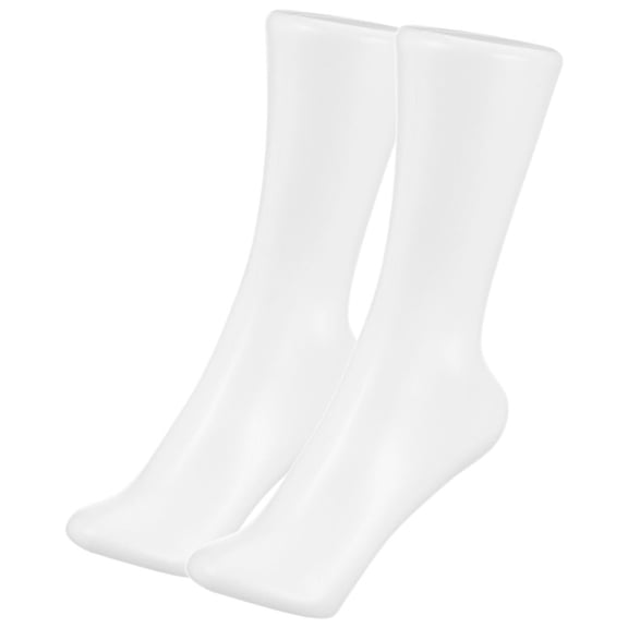 AURARMLET 2-Pack White Plastic Sock Display Models for Retail and Business Use