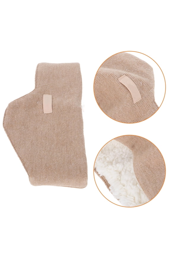 Men's Soft Beige Fleece Ear Warmer with Noise Reduction and Adjustable Comfortable Fit for Winter Outdoor Use