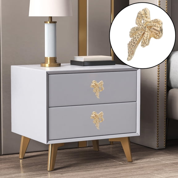 AURARMLET Vintage Style Brass Bow Pulls for Cabinets Dresser and Kitchen Drawer Handles