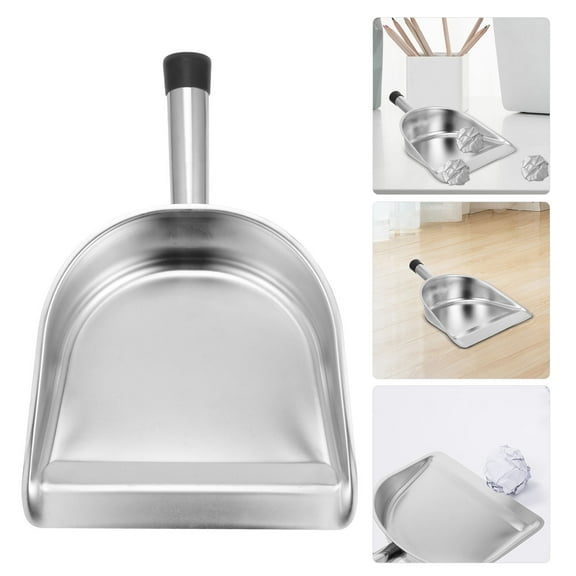 AURARMLET Stainless Steel Dustpan with Handle, Cleaning Shovel for Kitchen, Office, and Daily Household Use