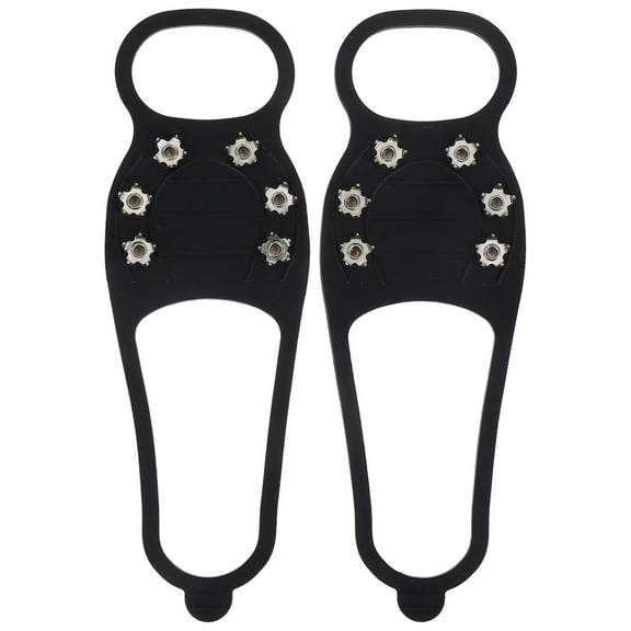 AURARMLET Stainless Steel Ice Grips Cleat Spikes 1Pair Compact Design For Hiking And Climbing Aid