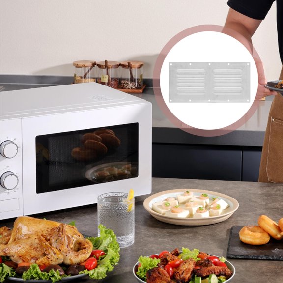 AURARMLET Stainless Steel Wall Air Vent Cover with Louvered Design for Home Ventilation and Durable Protection