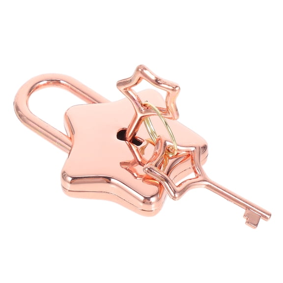 AURARMLET Star Shape Lock for Notebook Rose Gold Zinc Alloy 1Set