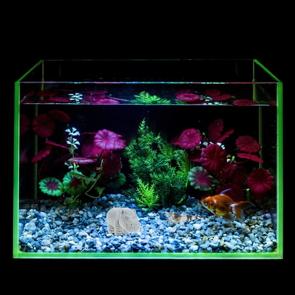 AURARMLET Stone Hippo Sculpture Small Aquarium Decor Creative Fish Tank Ornament Resistant
