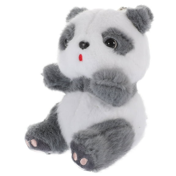 AURARMLET Stuffed Animal Panda Panda Keychain Plush Grey 1 PCS for Handbag Accessory Gathering