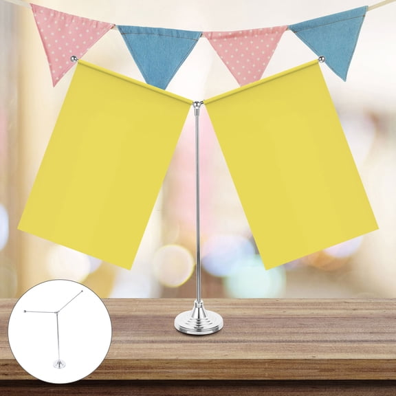AURARMLET Metal Flag Holder with Stable Base for Tabletop Flag Display