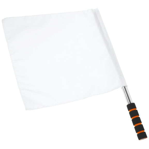 AURARMLET White Referee Flag for Signaling, Waving Events, Racing Games, and Outdoor Activities