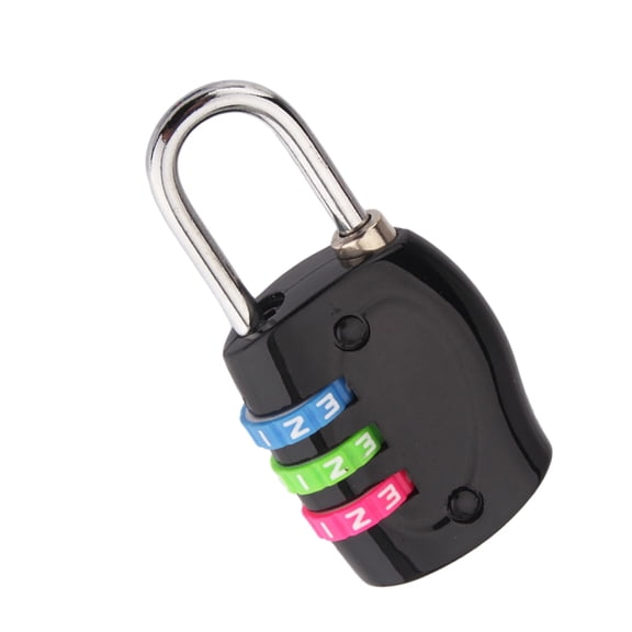 AURARMLET Locks for Backpacks Alloy Combination Lock Damage Protection Black 1 Set