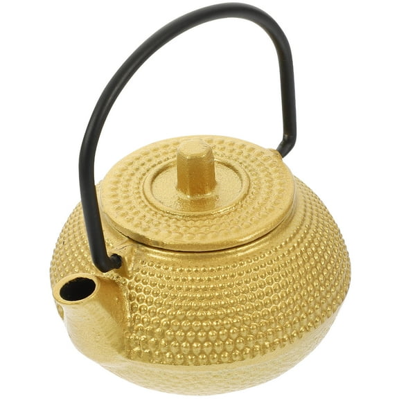 AURARMLET Small Tea Kettle Decoration Cast Iron Rustproof Home Decor 1Set