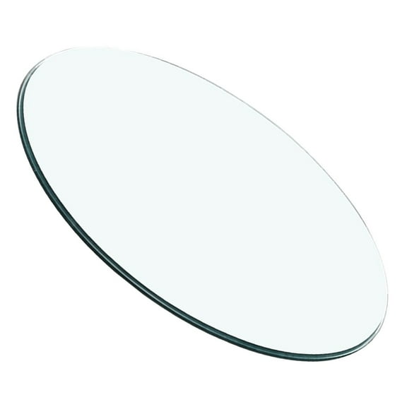 AURARMLET Clear Circular Glass Table Top Glass for Tea Table 1Set