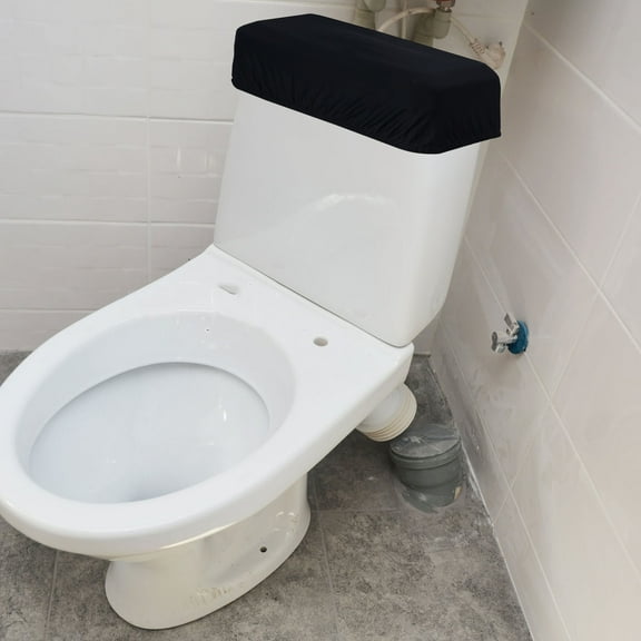 AURARMLET Toilet Tank Lid Cover Replacement Black Washable Decor For Bathroom Secure Fit Toilet Top Cover Protection And