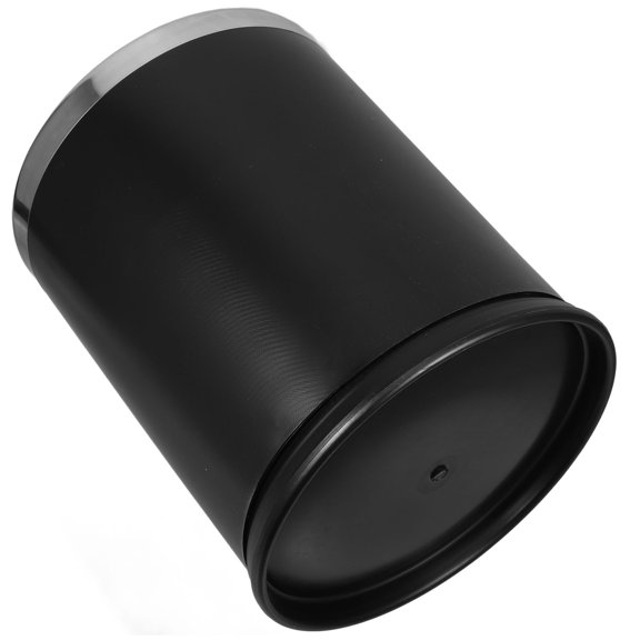AURARMLET Trash Bin for Kitchen Use Round Black PP Minimalist Design Garbage Bag Replacement 1Pcs