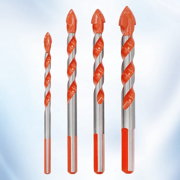 AURARMLET Triangle Head Drill Bits 4Pcs Multi Material Diy Projects Including Glass Wood Metal