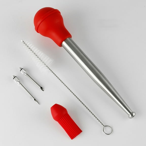 AURARMLET Turkey Basting Pump Set Silicone Baster for Cooking Grilling Roasting Kitchen Supplies for Beginner Cooks