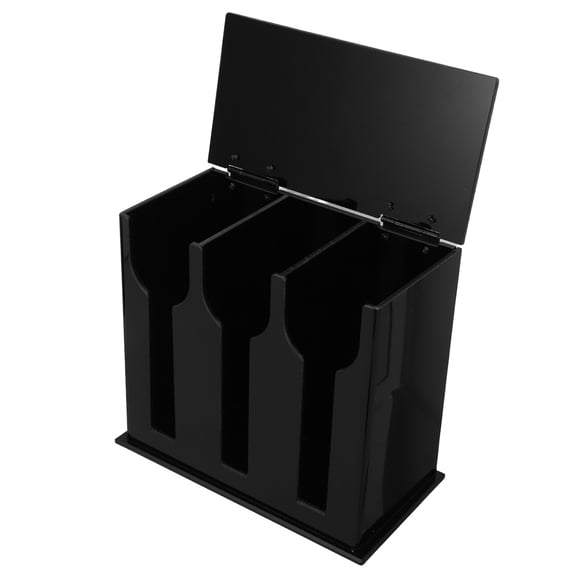 AURARMLET Compact Acrylic Utensil Organizer Black for Home with Water Draining