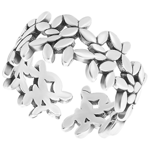 AURARMLET Leaves Rings for Women Finger Ring 1Pack Fashion Accessory Holiday