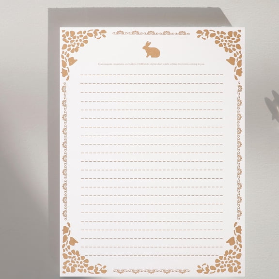 AURARMLET Vintage Style Letter Writing Paper, White, Decorative Stationery for Expressing Thoughts