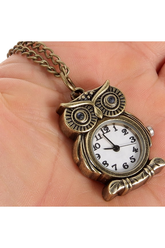 Watches for Women Pocket Watch Dark Brown Metal 1Pack Decorative Students Birthday Party