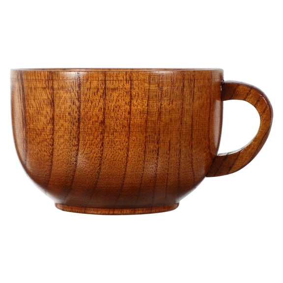 AURARMLET Dark Brown Wooden Water Cup Stylish Beverage Container Drinkware for Daily Use Bar and Home 1 Piece