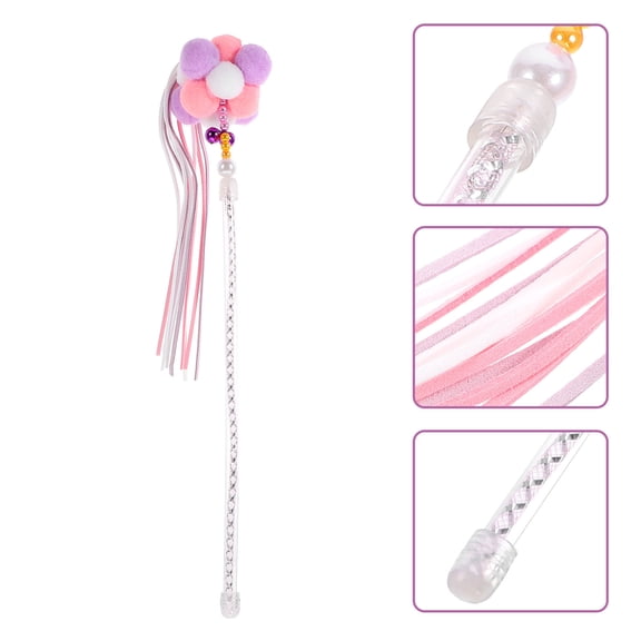 AURARMLET Watermelon Red Cat Teasing Stick with Bell Design for Fun and Active Cat Interaction