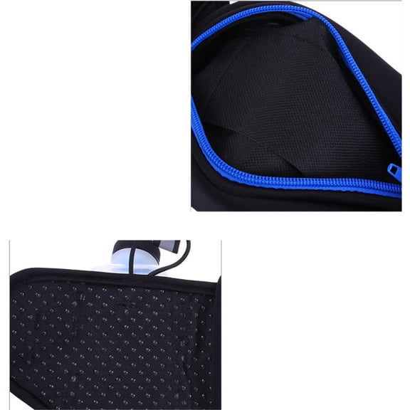 AURARMLET Waterproof Running Belt Pack with Elastic Straps for Outdoor Sports Black