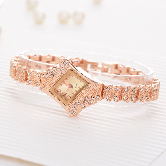 AURARMLET Waterproof Women Dress Watch Rhombus Alloy 1Pcs