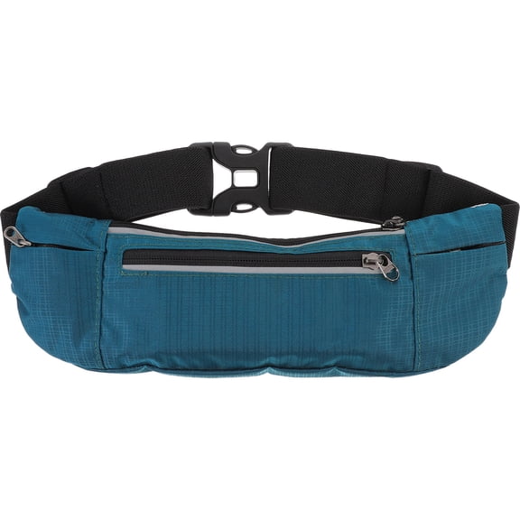 AURARMLET Wear-Resistant Outdoor Waist Bag for Travel Adjustable Green Polyester Belt Pack