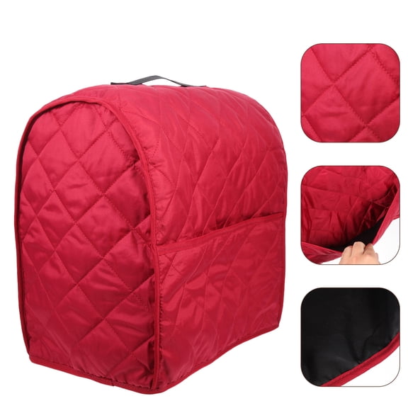AURARMLET Red Polyester Bread Maker Cover, Wear Resistant Toaster Dust Sleeve, Countertop Appliance Protector for Gas Stove