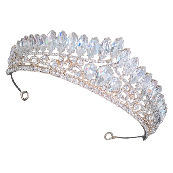 AURARMLET Bridal Wedding Headband for Bride, Lightweight Golden Metal with Unique Elegant Design