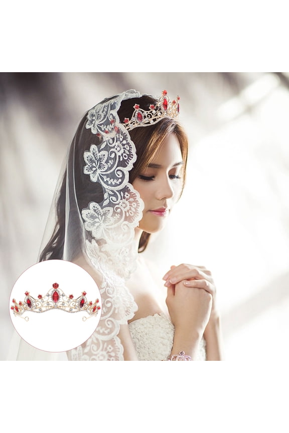 Crown Headband Hair Decoration for Bride Daily Wear 1Set