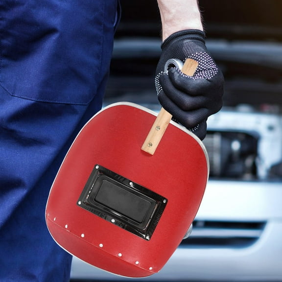 AURARMLET Dark Red Welding Shield with High Transparency Lenses, Ergonomic Design for Comfortable and Safe Welding