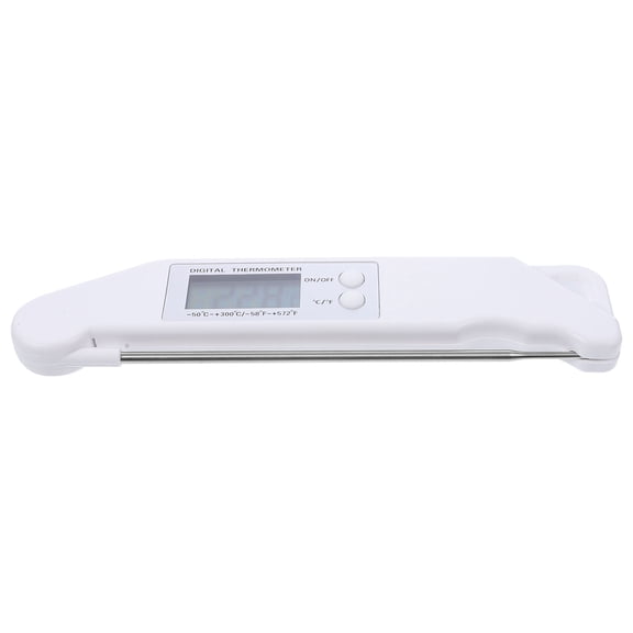 AURARMLET White Digital Kitchen Thermometer Instant Read Stainless Steel for Home