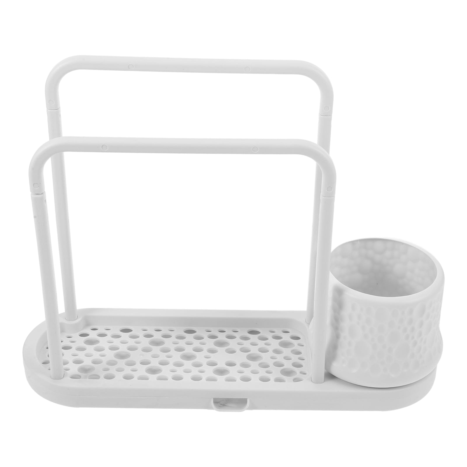 AURARMLET White Kitchen Sponge Holder and Rag Storage Rack with Hanging ...