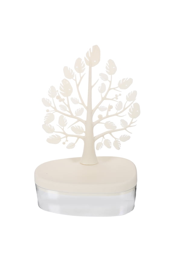 White Necklace Holder with Many Branches Jewelry Stand for Stylish Jewelry Organization