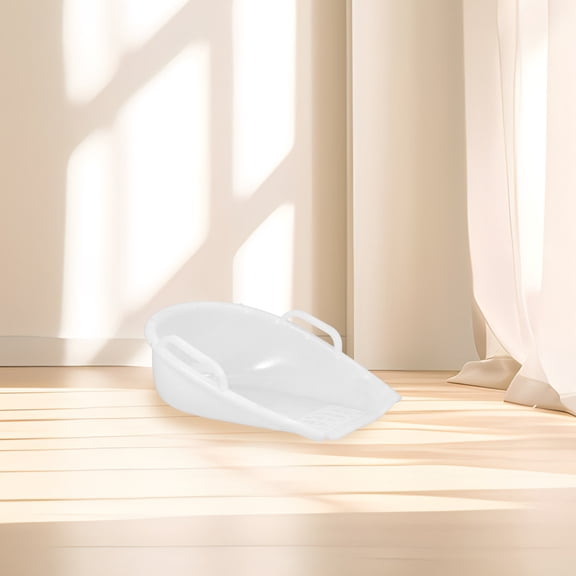 AURARMLET White Plastic Dustpan with Comfortable Handle and Wide Opening, Ideal for Home Cleaning and Dust Removal