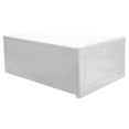 AURARMLET White Stackable Shoe Box Pull Out Drawer for Easy Access and ...