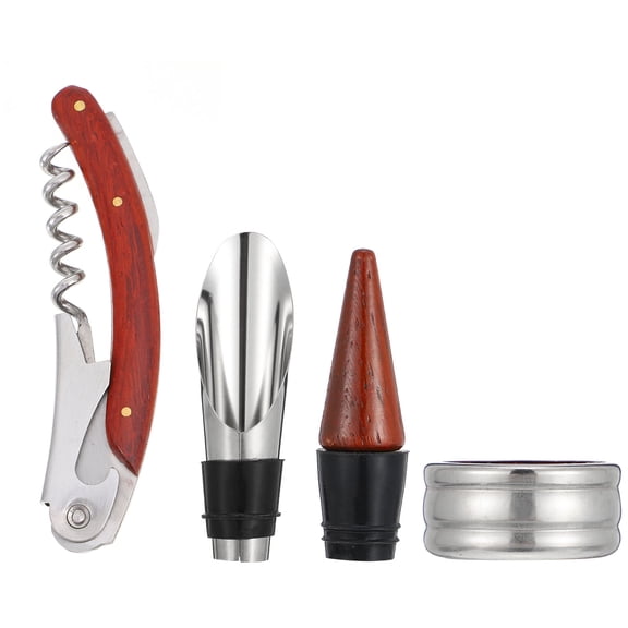 AURARMLET Wine Opening Tool Kit 3Pcs Set Stainless Steel Manual Cork For Adults