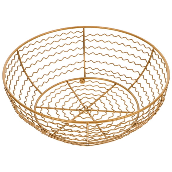 AURARMLET Golden Metal Wire Basket for Snacks, and Stylish, 1 Piece