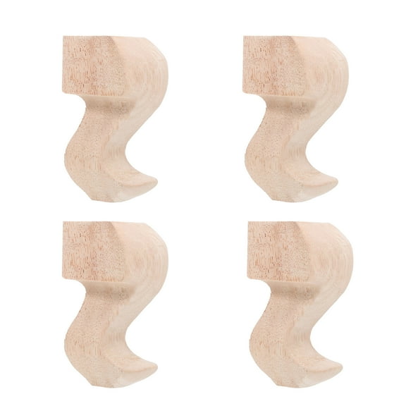 AURARMLET Wood Table Legs 4Pcs Khaki for Height Adjustment 1 Set