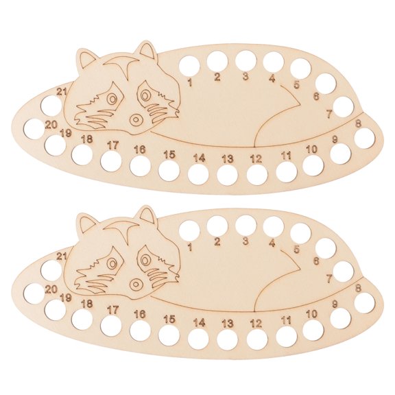 AURARMLET Portable Wooden Embroidery Thread Holder Organizer Plate, Khaki Sewing Thread Storage, 2 Pieces Set