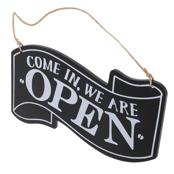 AURARMLET Wooden Open Closed Sign for Business Party Decoration Black Easy to Install Size 12x8 Inches