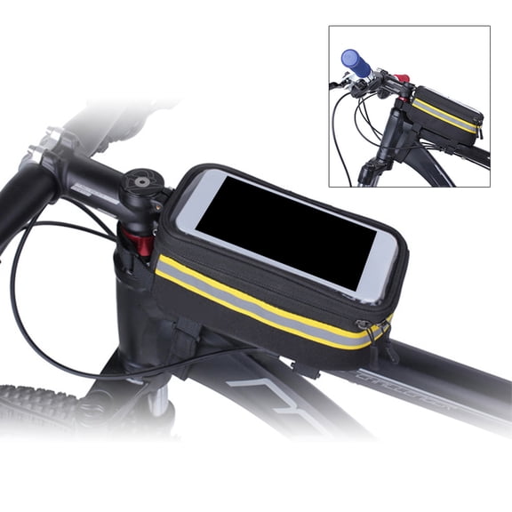 AURARMLET Handlebar Bag with Clear Phone Holder and Convenient Headphone Port