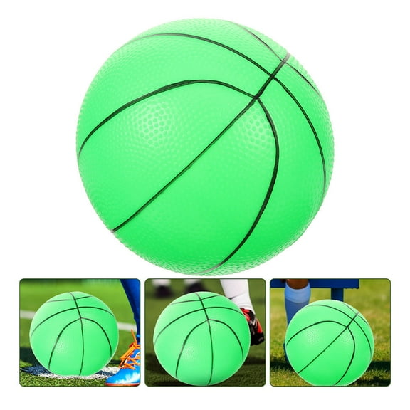 AURARMLET Youth Basketball for Kids Inflatable Ball PVC 8 Inch Light Green 1Pack
