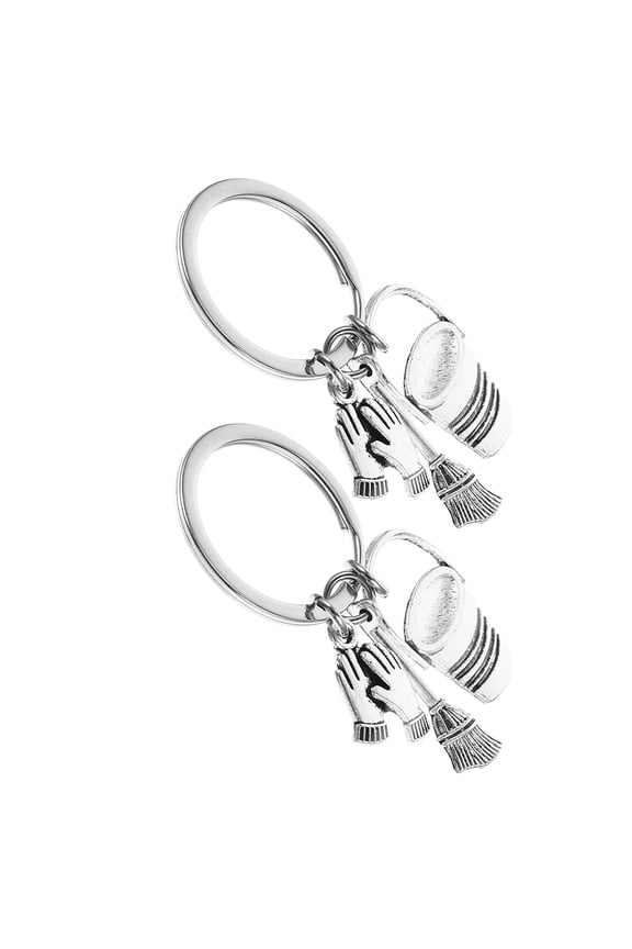 Zinc Alloy Silver Hip Hop Keychain for Key Storage Lightweight Portable Business and Novelty Design