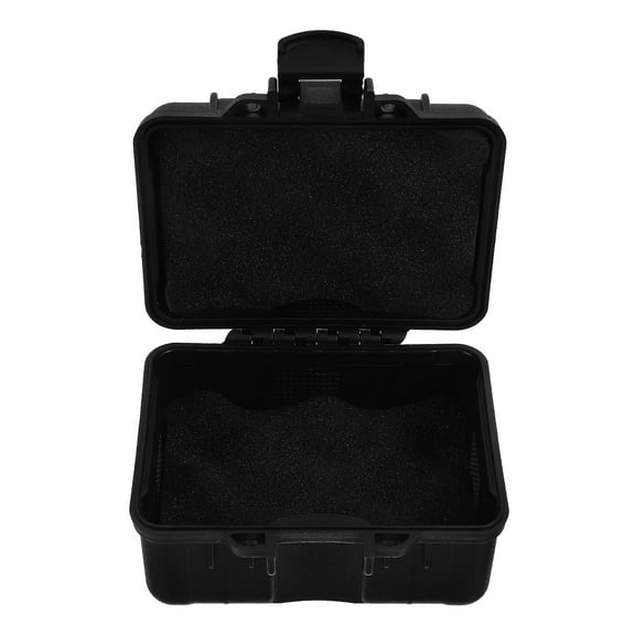 AURARMLET Empty Tool Box Storage Case Black Plastic Compact Design 1Pcs for Daily Use