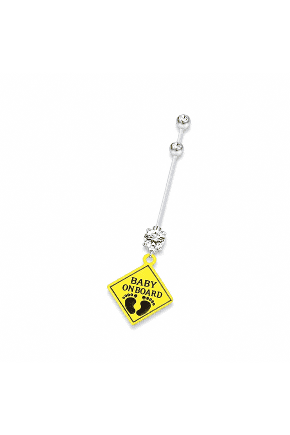 1Pcs Belly Button Rings for Pregnancy Women Maternity Long Barbell Body Piercing Jewelry Bioflex Belly Rings