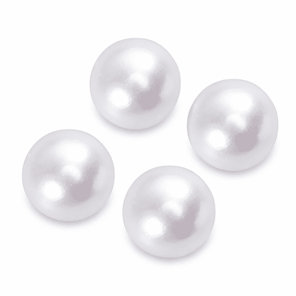 AURENIX 2000Pcs 4mm Half Round Artificial Pearl Beads Flat Back Pearl for Craft Diy Gift Making Pearls for Crafting(White)